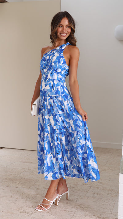 Load image into Gallery viewer, Jayma Maxi Dress - Blue Floral - Billy J
