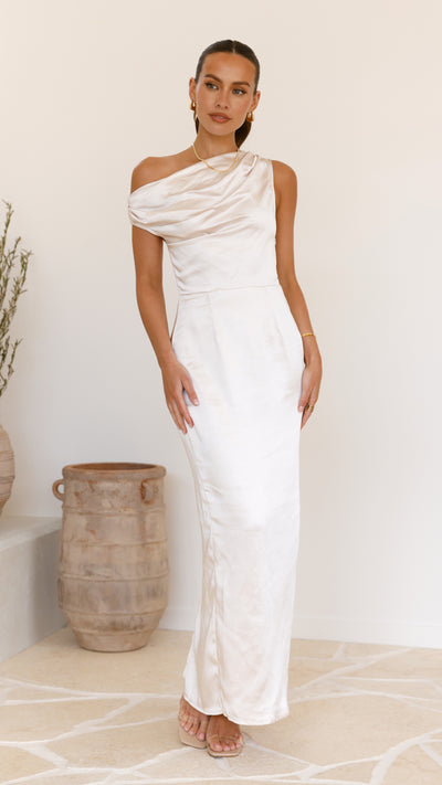 Load image into Gallery viewer, Harlowe Maxi Dress - Champagne - Billy J
