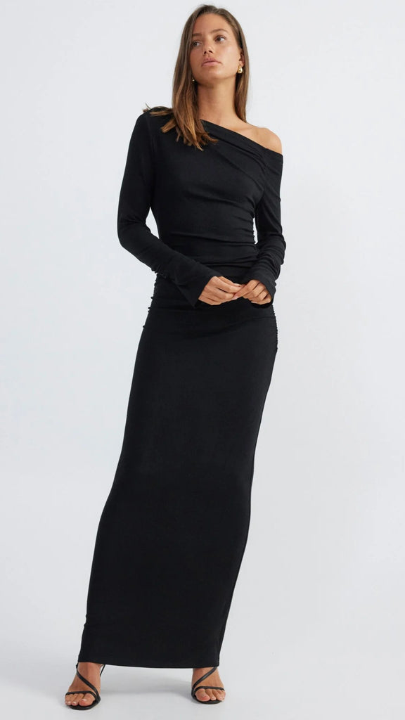 Reyna Maxi Dress - Black - Billy J