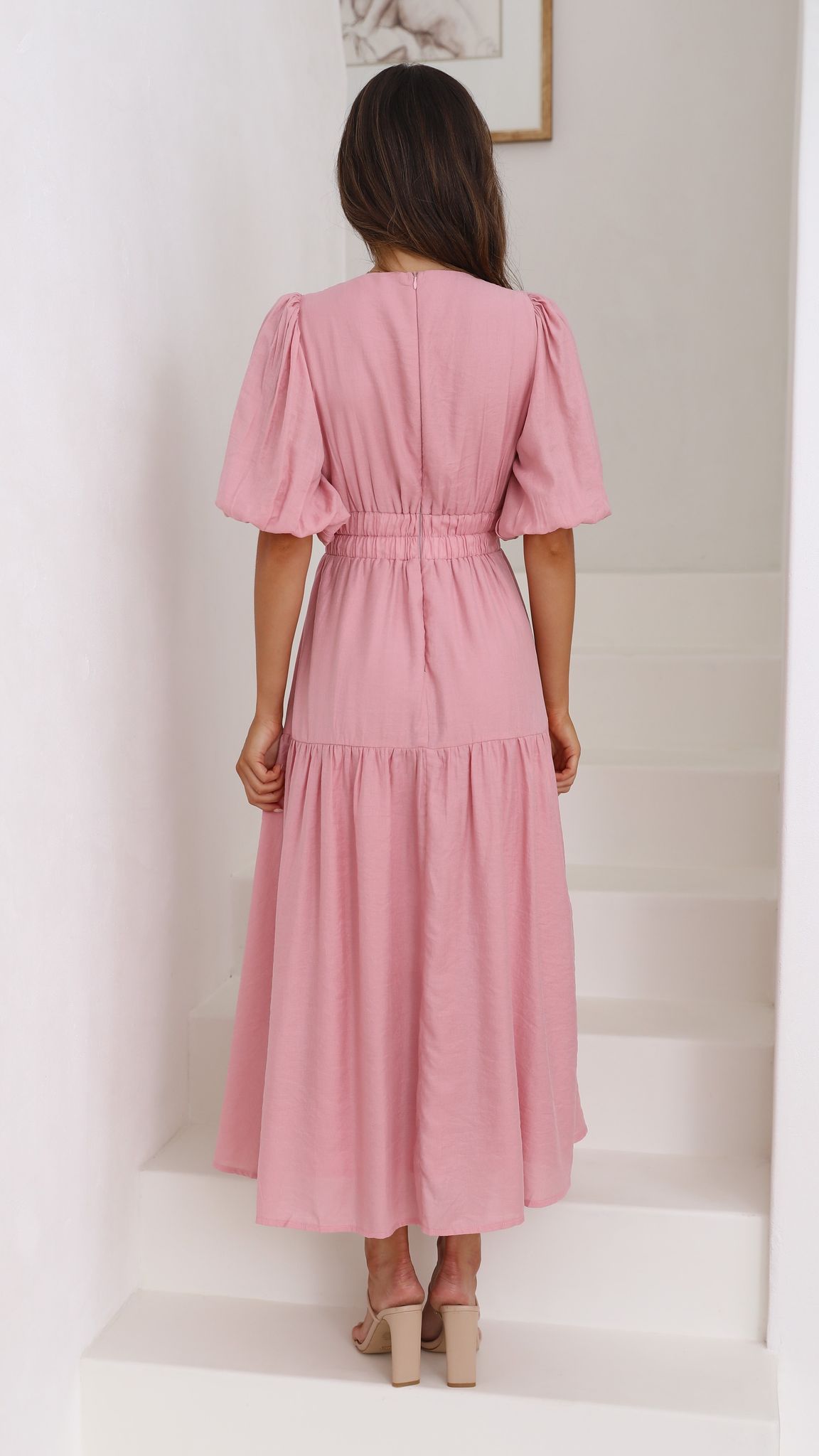 Erin Midi Dress - Soft Pink - Billy J