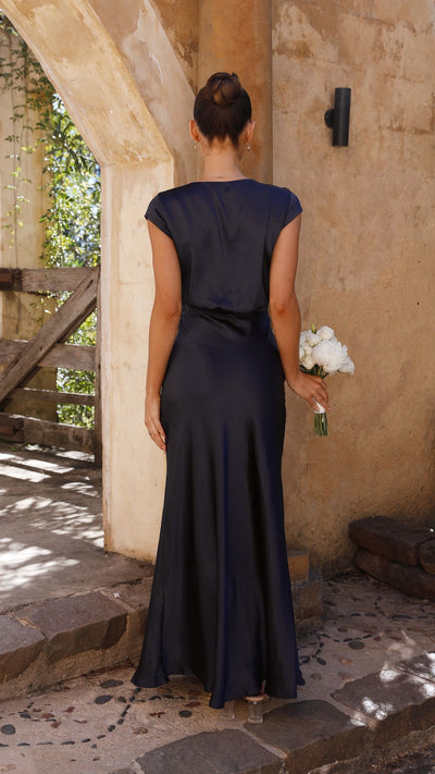 Load image into Gallery viewer, Selma Maxi Dress - Navy - Billy J
