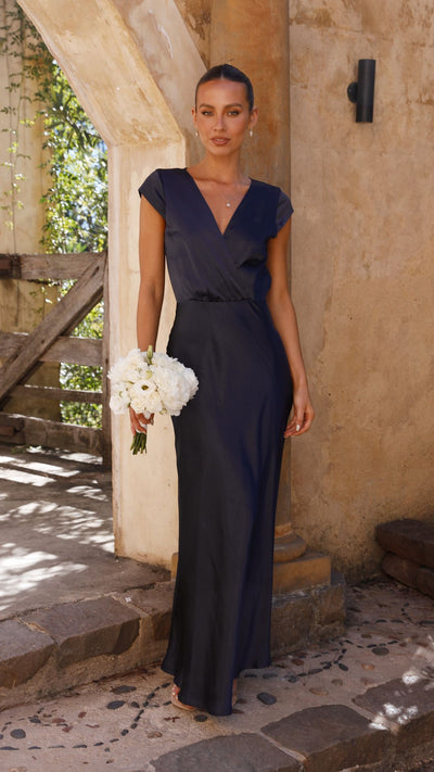 Load image into Gallery viewer, Selma Maxi Dress - Navy - Billy J
