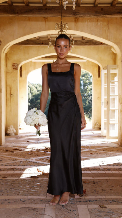 Load image into Gallery viewer, Alaria Maxi Dress - Black - Billy J
