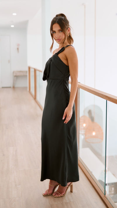 Load image into Gallery viewer, Greta Maxi Dress - Black - Billy J
