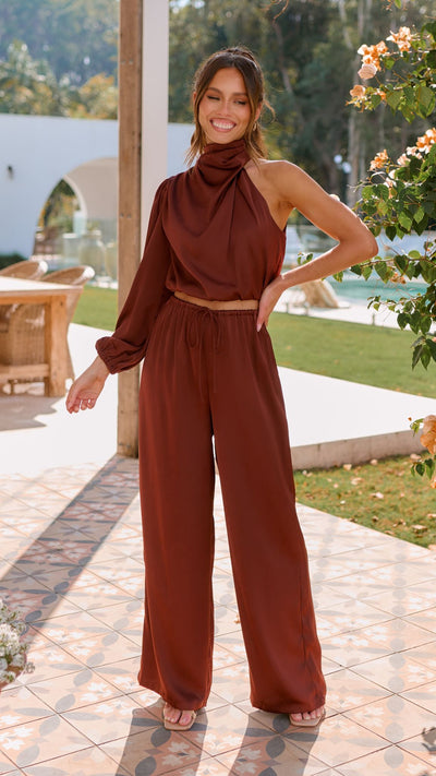 Load image into Gallery viewer, Zuri Pants - Brown - Billy J
