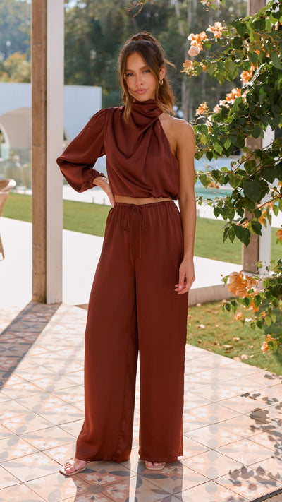 Load image into Gallery viewer, Zuri Pants - Brown - Billy J
