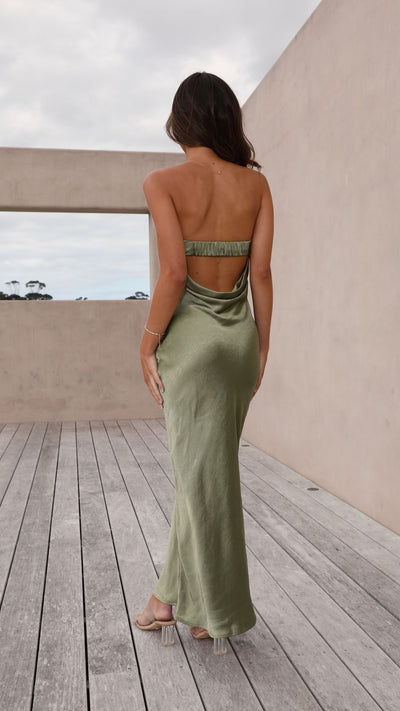 Load image into Gallery viewer, Gisele Maxi Dress - Olive - Billy J
