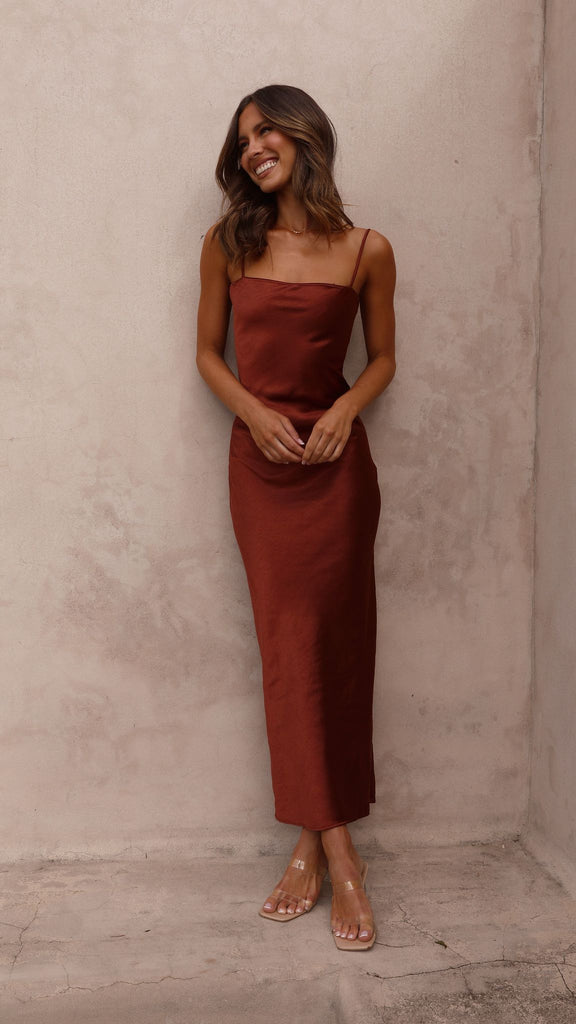 Keira Maxi Dress - Rust - Billy J