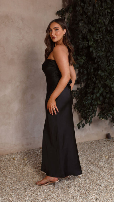 Load image into Gallery viewer, Gisele Maxi Dress - Black - Billy J
