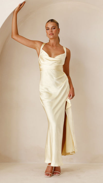 Load image into Gallery viewer, Zendaya Maxi Dress - Yellow - Billy J
