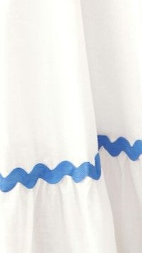 Load image into Gallery viewer, Brodey Midi Dress - White / Blue - Billy J
