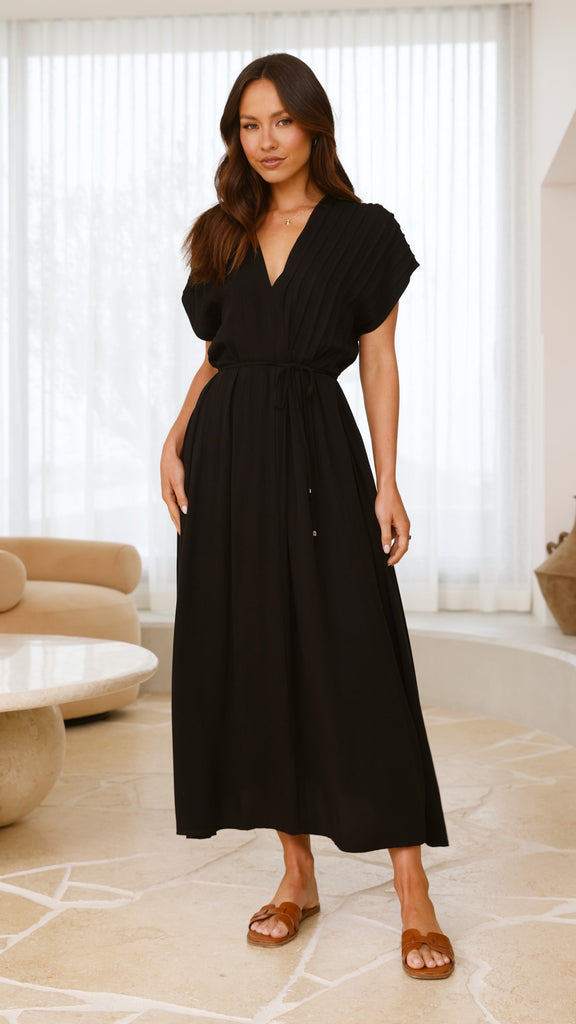 Velia Maxi Dress - Black - Billy J