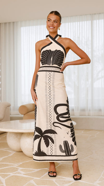 Load image into Gallery viewer, Boe Halter Maxi Dress - Palm Canyon - Billy J
