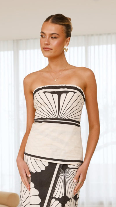 Load image into Gallery viewer, Margot Strapless Tunic Top - Palm Canyon - Billy J
