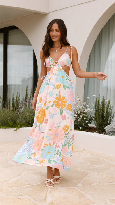 Load image into Gallery viewer, Kalena Maxi Dress - Blush Petal - Billy J
