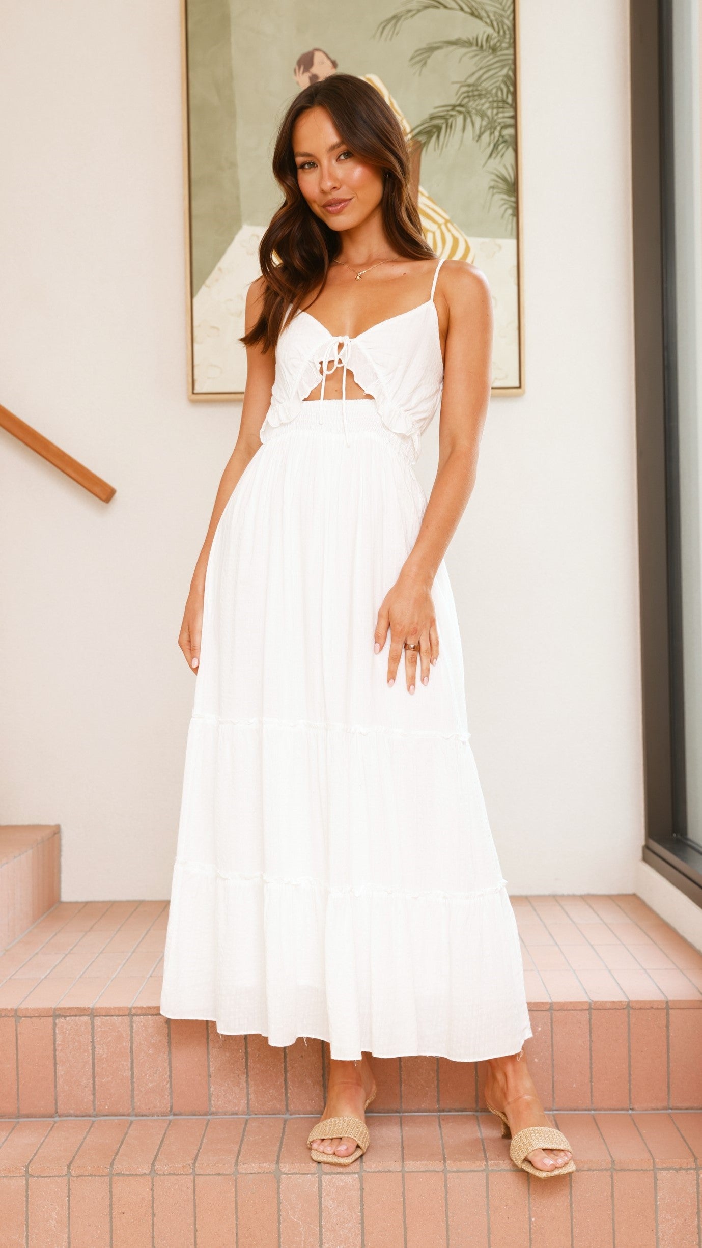 Andrea Maxi Dress - White - Billy J