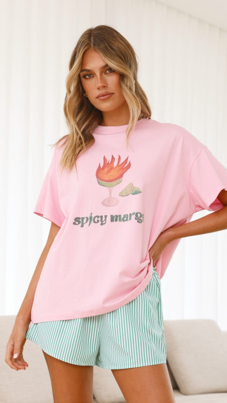 Spicy Margs Top & Shorts Set - Pink/ Green - Billy J