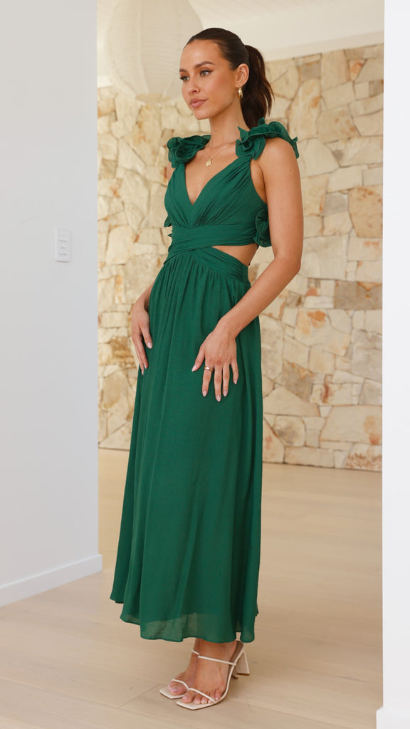 Galilhai Maxi Dress - Forest Green - Billy J