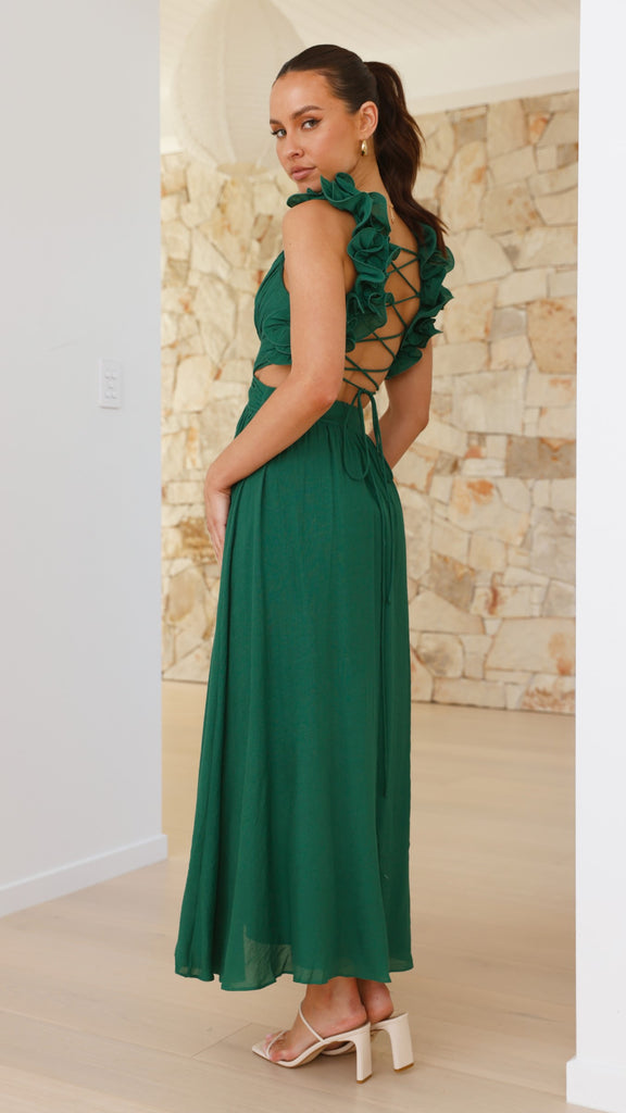 Galilhai Maxi Dress - Forest Green - Billy J