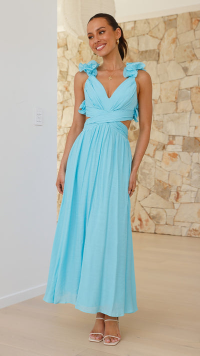 Load image into Gallery viewer, Galilhai Maxi Dress - Blue - Billy J
