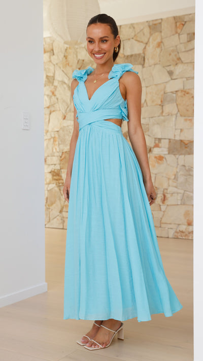 Load image into Gallery viewer, Galilhai Maxi Dress - Blue - Billy J
