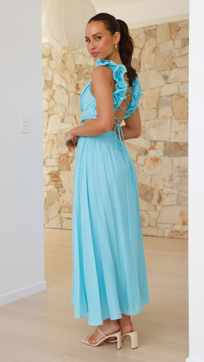 Load image into Gallery viewer, Galilhai Maxi Dress - Blue - Billy J
