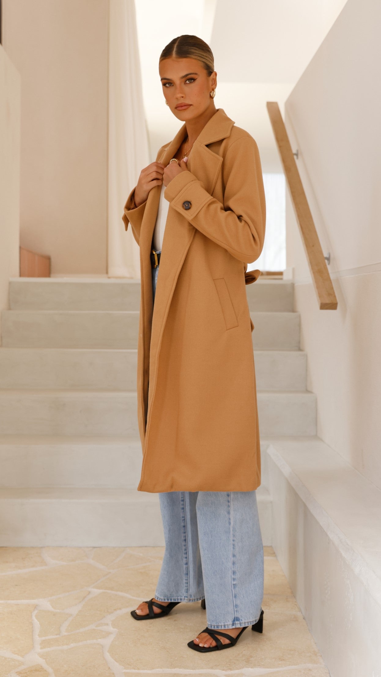 Lue Trench Coat - Camel - Billy J