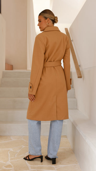 Load image into Gallery viewer, Lue Trench Coat - Camel - Billy J
