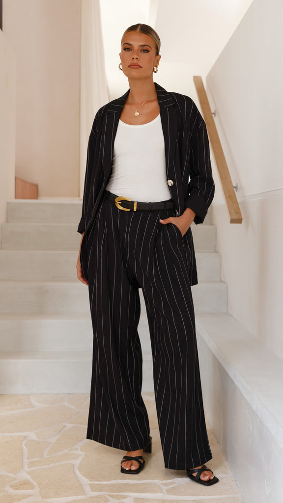 Thea Pants - Black Pinstripe - Billy J