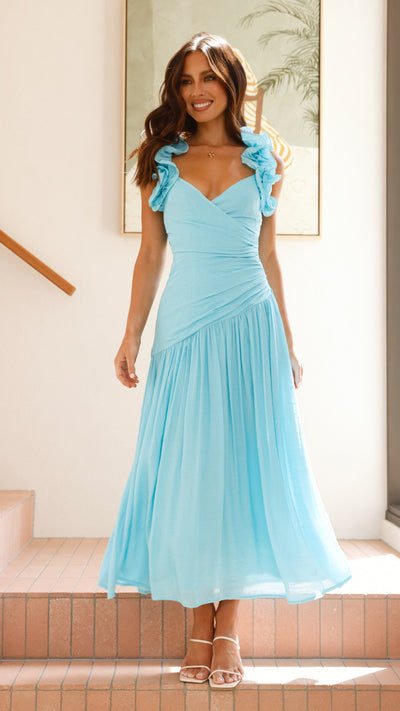 Load image into Gallery viewer, Alma Maxi Dress - Blue - Billy J
