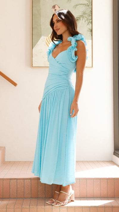 Load image into Gallery viewer, Alma Maxi Dress - Blue - Billy J
