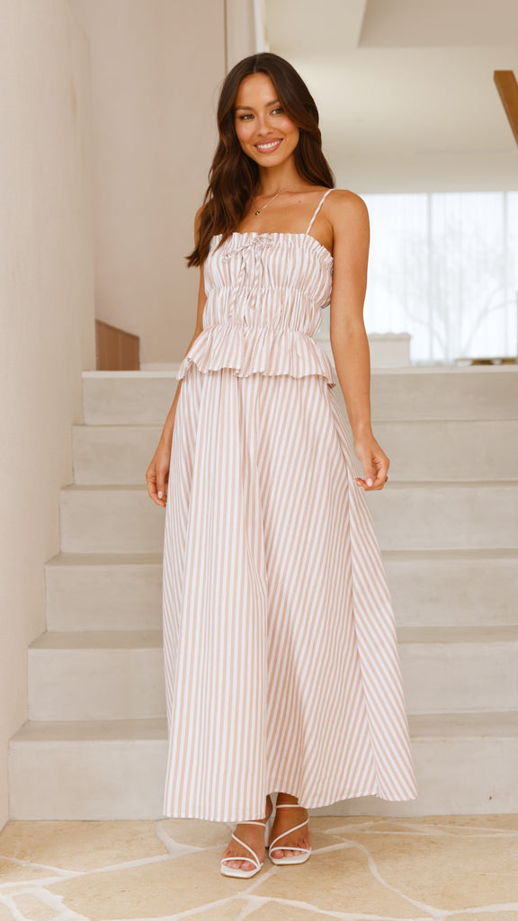 Misty Maxi Dress - Beige - Billy J