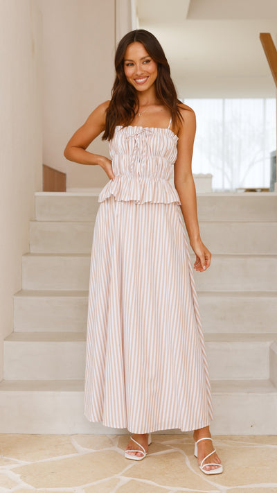 Load image into Gallery viewer, Misty Maxi Dress - Beige - Billy J
