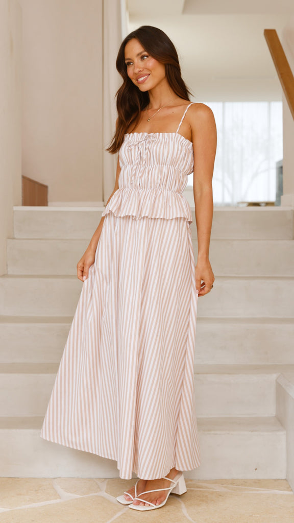 Misty Maxi Dress - Beige - Billy J