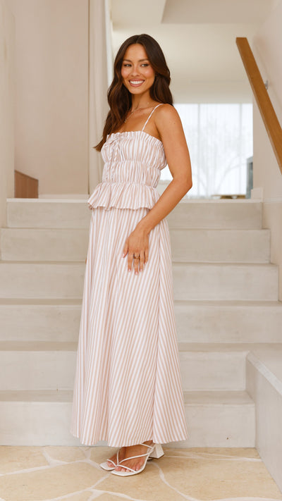 Load image into Gallery viewer, Misty Maxi Dress - Beige - Billy J
