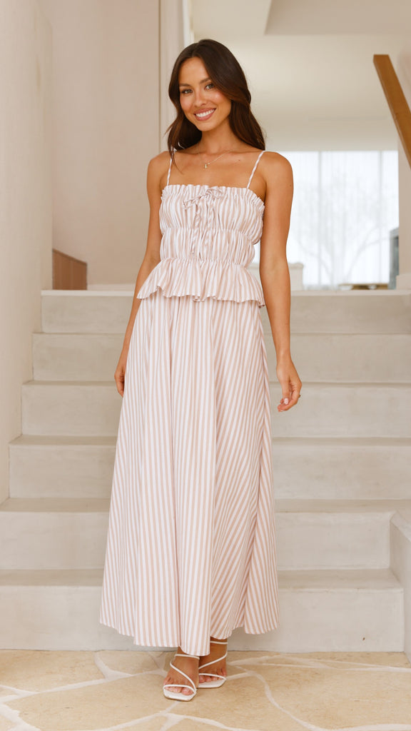 Misty Maxi Dress - Beige - Billy J