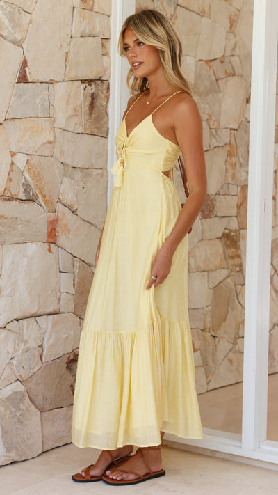 Load image into Gallery viewer, Dabney Maxi Dress - Soft Yellow - Billy J
