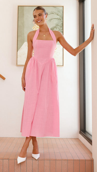 Load image into Gallery viewer, Caden Maxi Dress - Pink - Billy J
