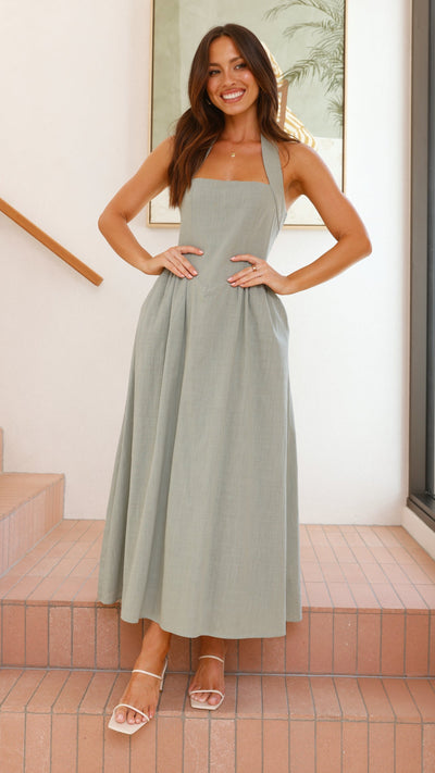 Load image into Gallery viewer, Caden Maxi Dress - Sage - Billy J
