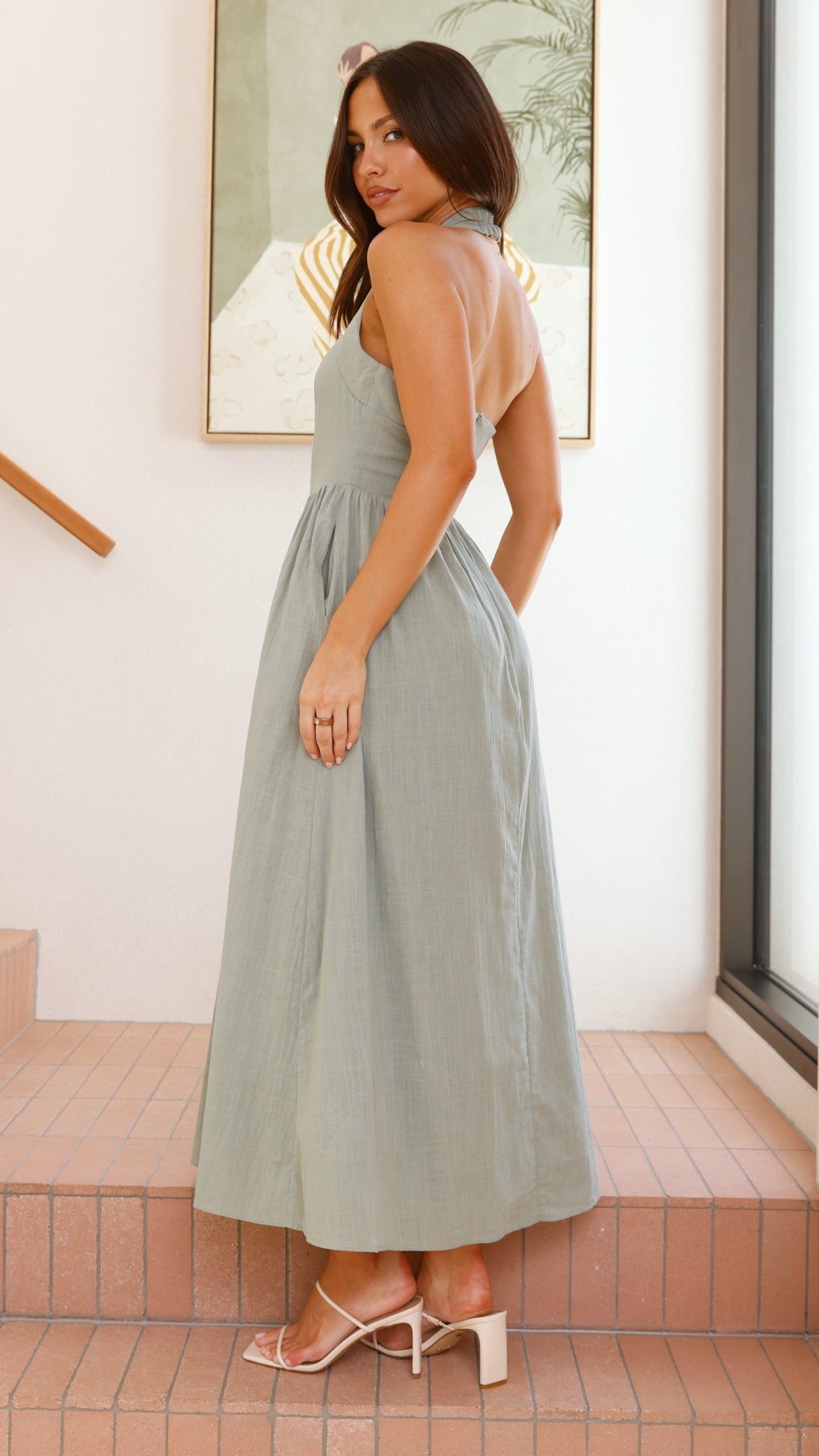 Caden Maxi Dress - Sage - Billy J