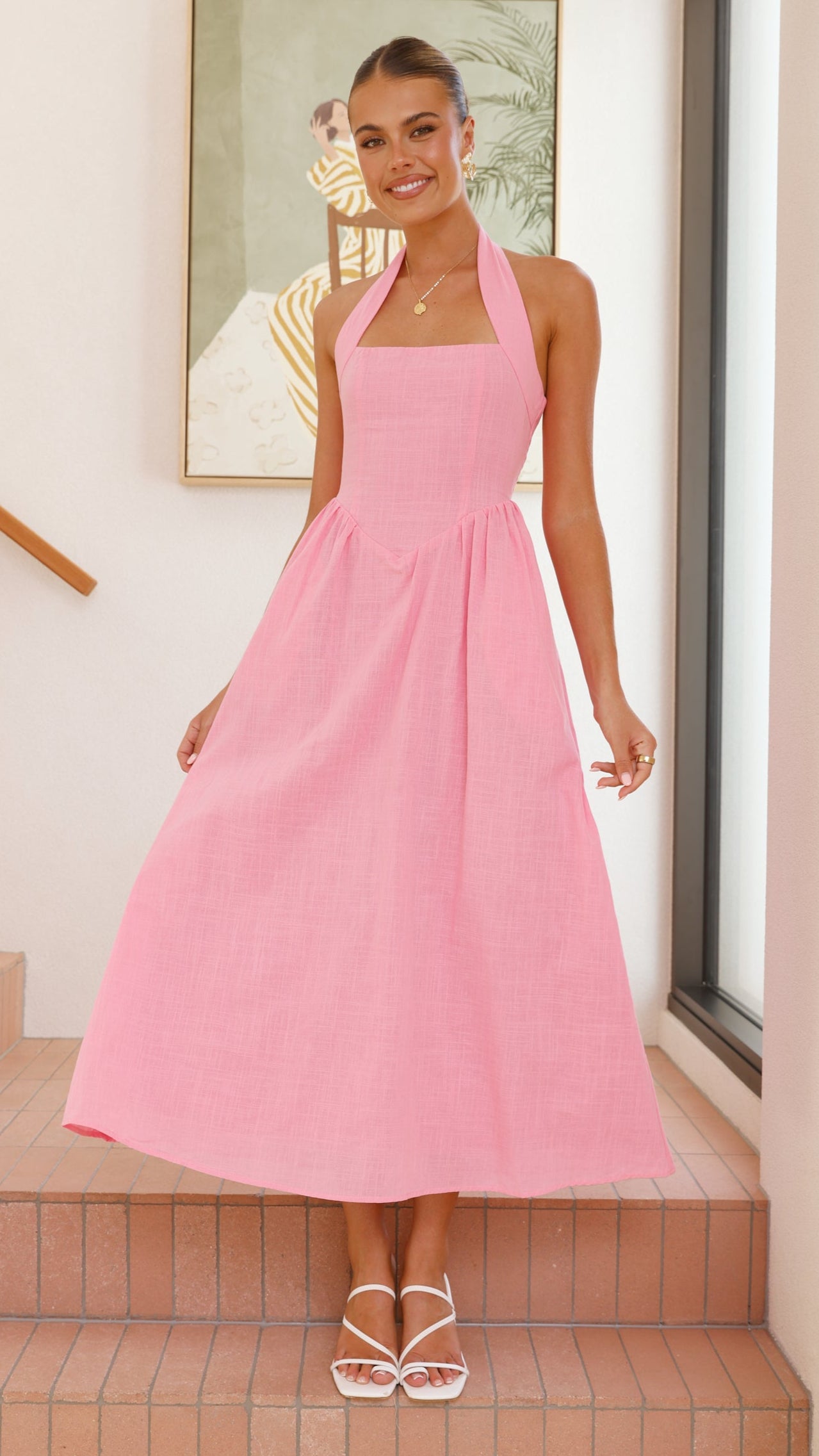 Caden Maxi Dress - Pink - Billy J