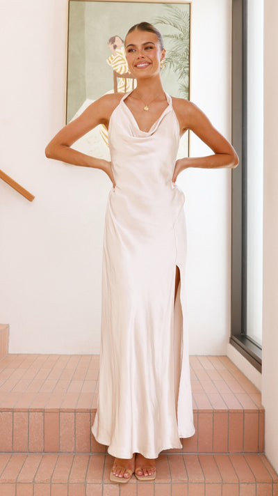 Load image into Gallery viewer, Sian Maxi Dress - Champagne - Billy J
