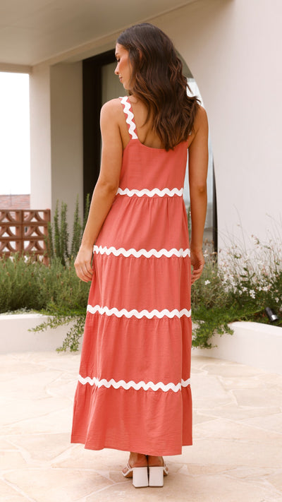 Load image into Gallery viewer, Eliana Maxi Dress - Watermelon - Billy J
