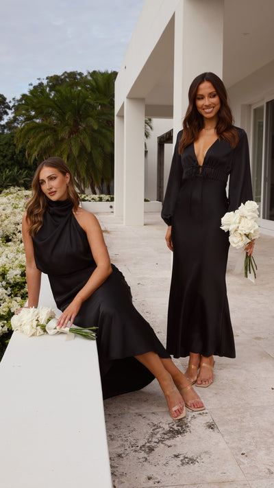 Load image into Gallery viewer, Esther Maxi Dress - Black - Billy J
