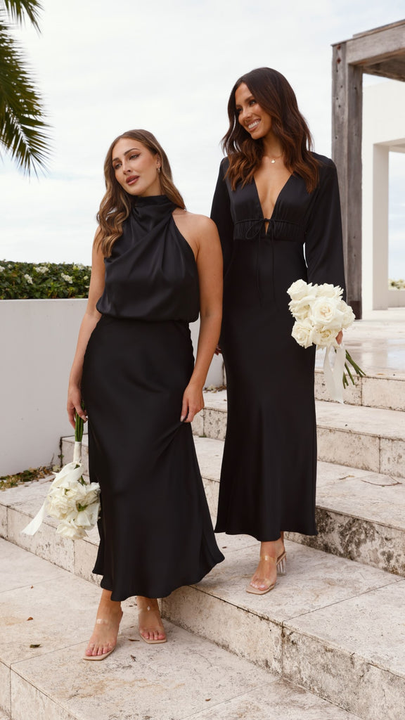 Amara Maxi Dress - Black - Billy J