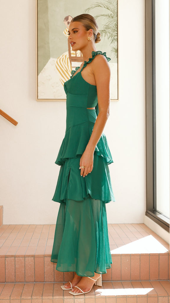 Achelle Maxi Dress - Forest Green - Billy J