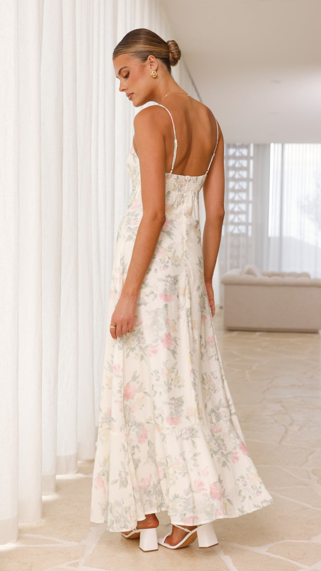 Nova Maxi Dress - White Floral - Billy J