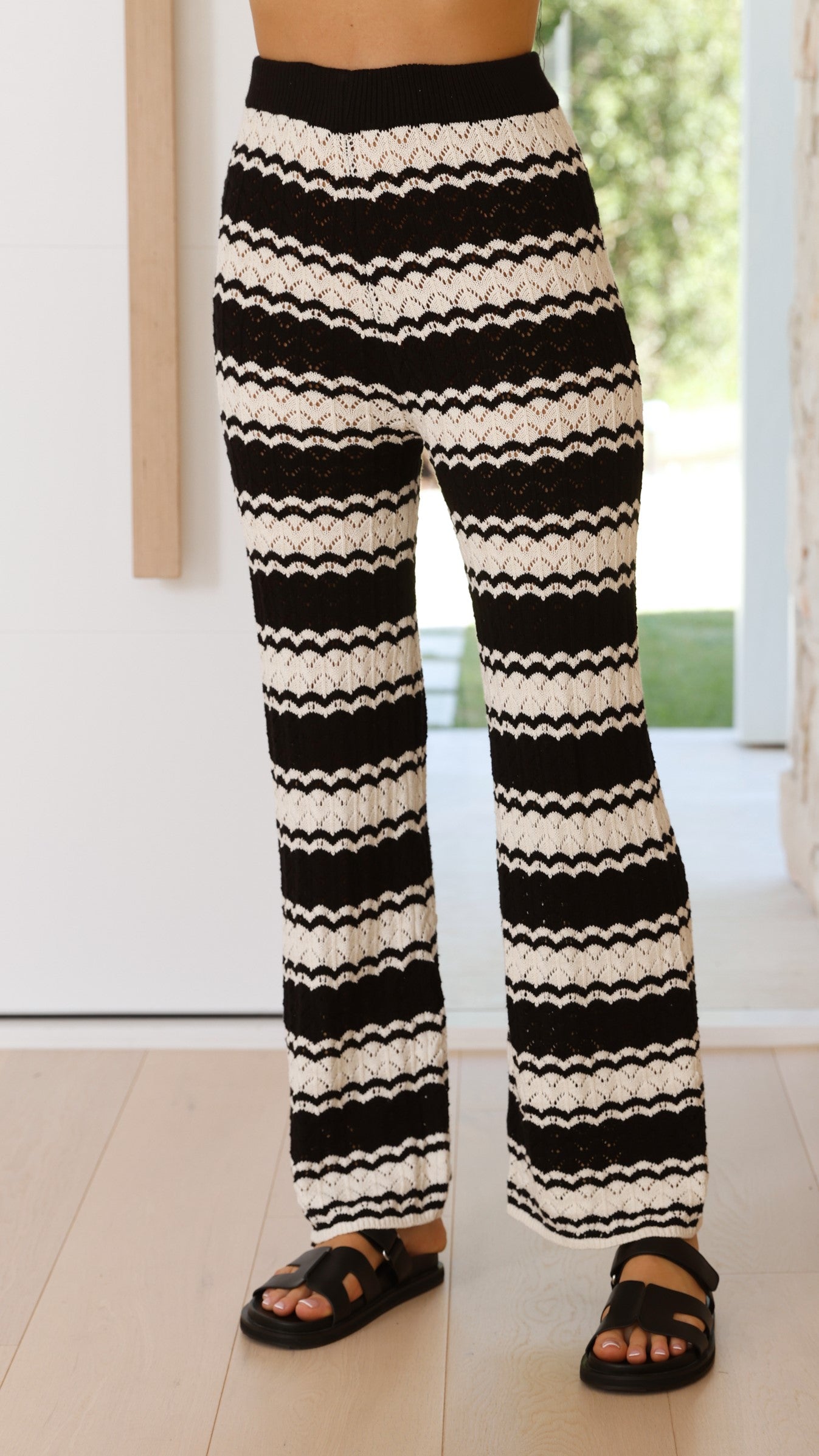 Kahula Pants - Black / White Stripe - Billy J