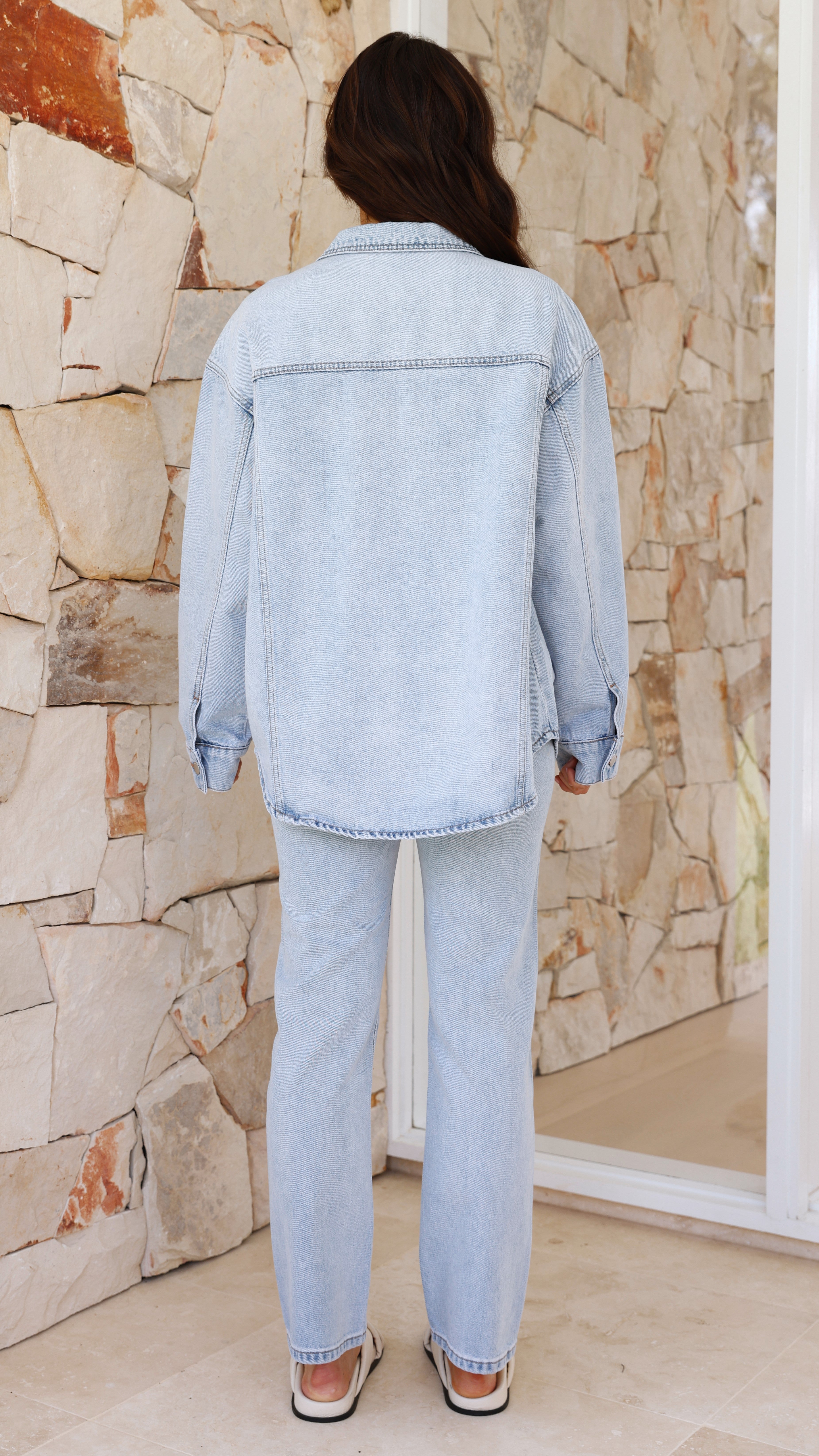 Organic Denim Jacket - Clear Blue - Billy J