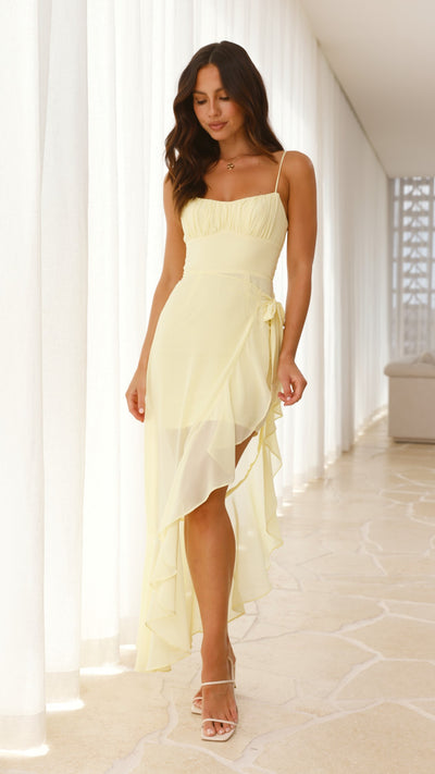 Load image into Gallery viewer, Caliste Midi Dress - Yellow - Billy J
